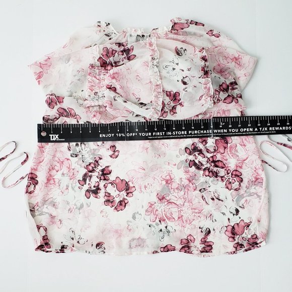 AMERICAN RAG Smocked Tie Front Long Sleeve Top - Picture 6 of 8